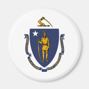 Aimant Drapeau d'État du Massachusetts