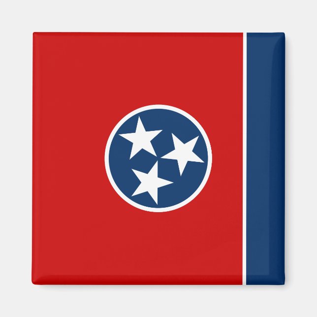 Aimant Drapeau d'état du Tennessee (Devant)