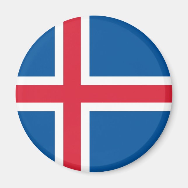 Aimant Drapeau d'Islande (Devant)