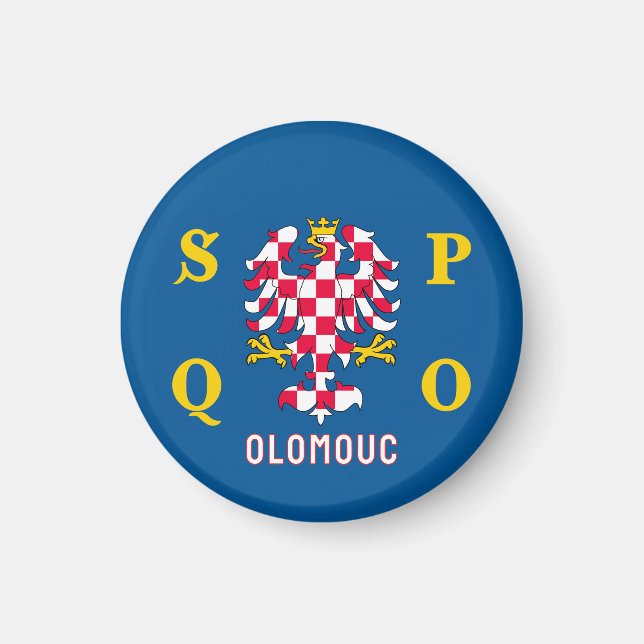 Aimant Drapeau d'Olomouc (Devant)