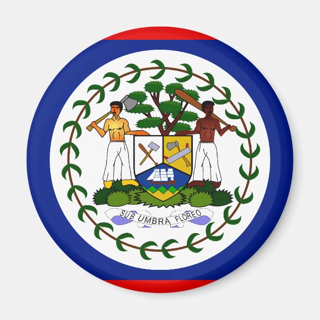 Aimant Drapeau du Belize (Devant)