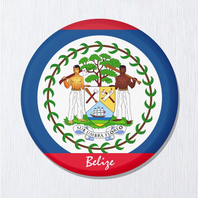 Aimant Drapeau du Belize & Amérique - Amateurs de voyages (Créateur téléchargé)
