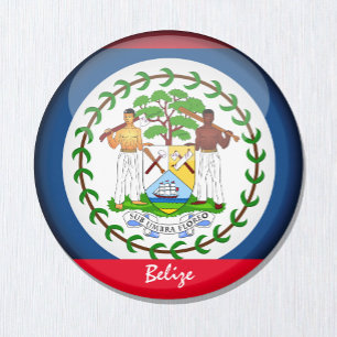 Aimant Drapeau du Belize & Amérique - Amateurs de voyages