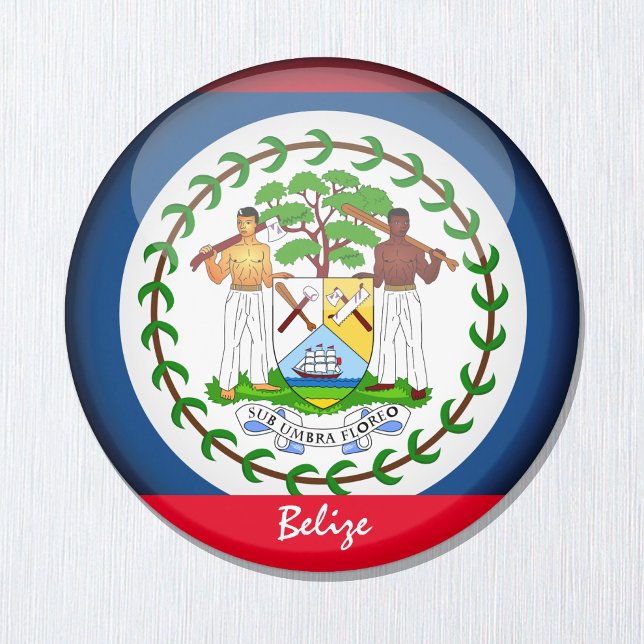 Aimant Drapeau du Belize & Amérique - Amateurs de voyages (Créateur téléchargé)