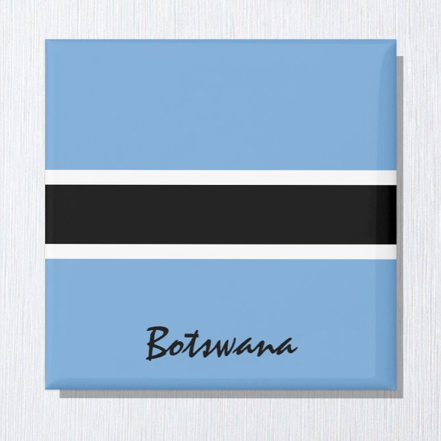 Aimant Drapeau du Botswana & Vacances en Afrique/Vacances (Créateur téléchargé)