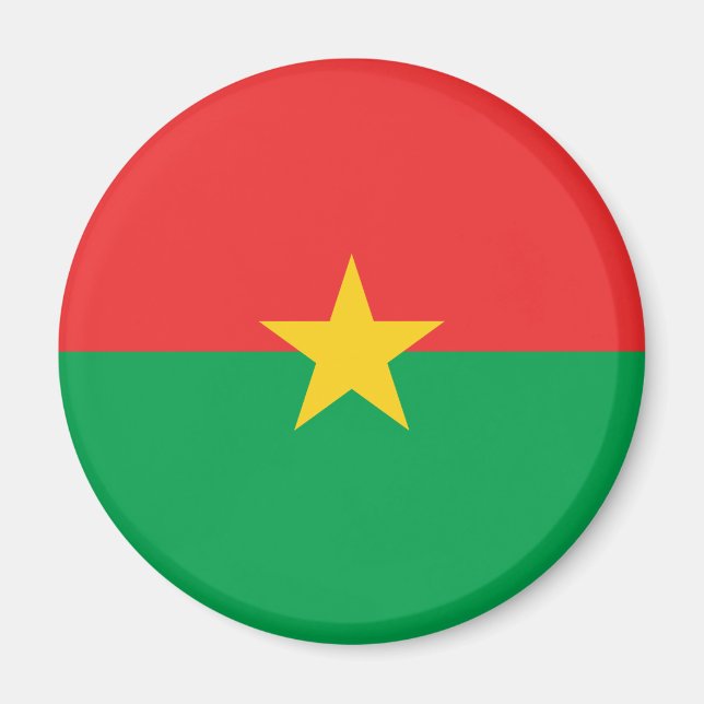 Aimant Drapeau du Burkina Faso patriotique (Devant)