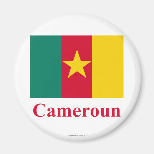 Aimant Drapeau du Cameroun avec le nom en français