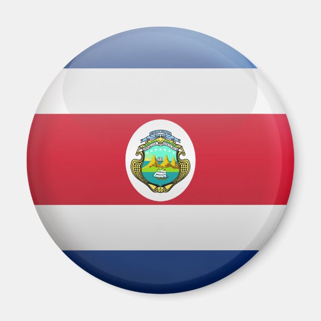 Aimant Drapeau du Costa Rica (Devant)