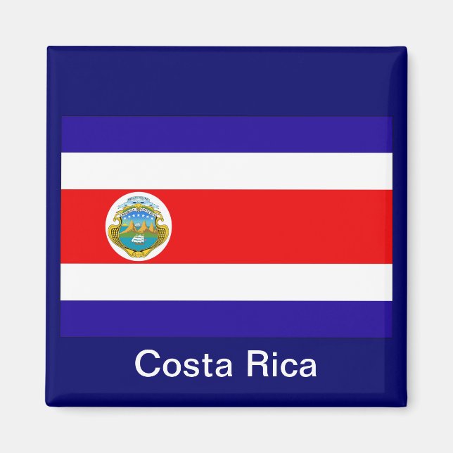 Aimant Drapeau du Costa Rica (Devant)