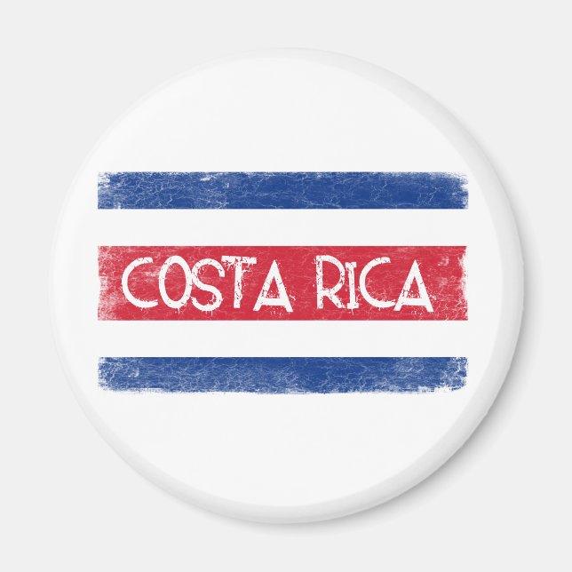 Aimant Drapeau du Costa Rica (Devant)