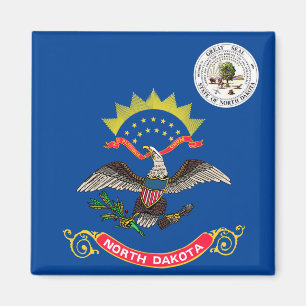 Aimant Drapeau du Dakota du Nord