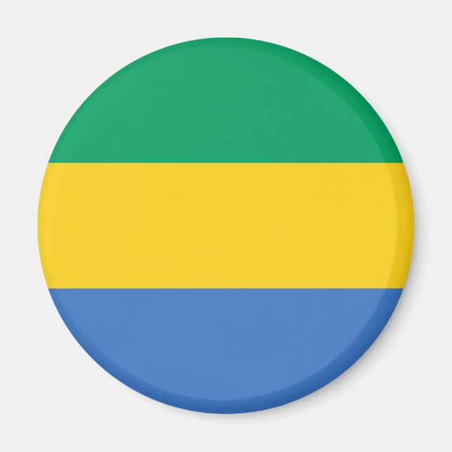 Aimant Drapeau du Gabon patriotique (Devant)