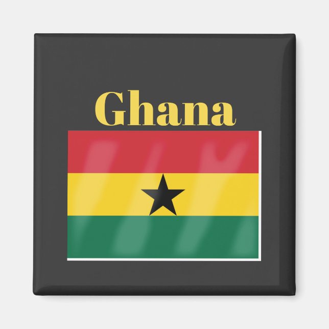 Aimant Drapeau du Ghana (Devant)