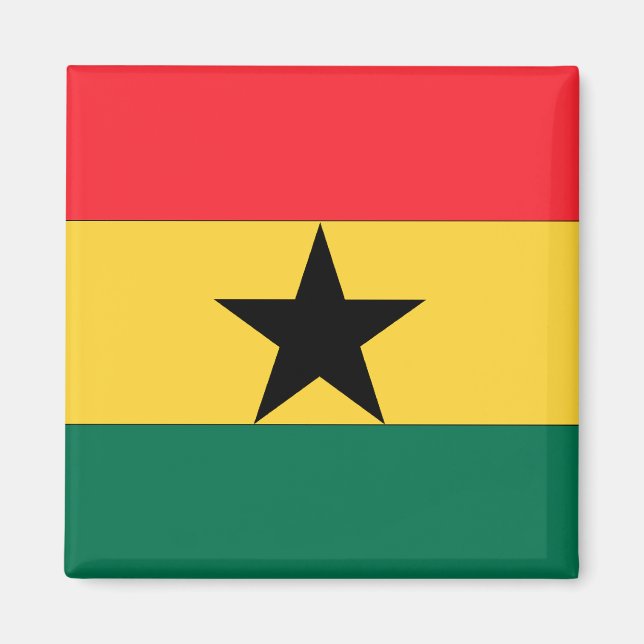 Aimant Drapeau du Ghana (Devant)