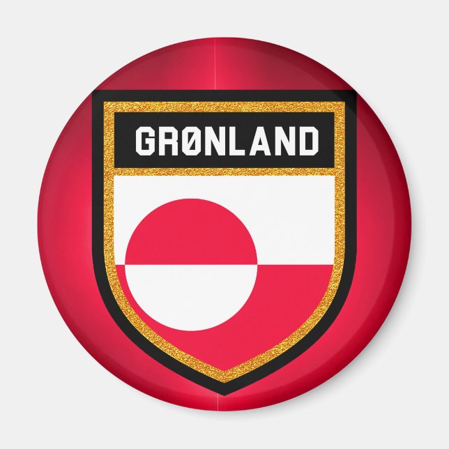 Aimant Drapeau du Groenland (Devant)