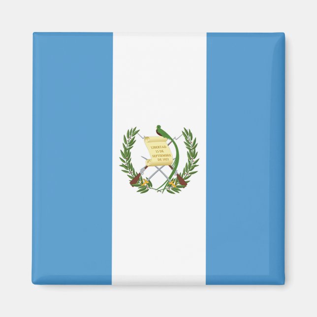 Aimant Drapeau du Guatemala - Amérique centrale (Devant)