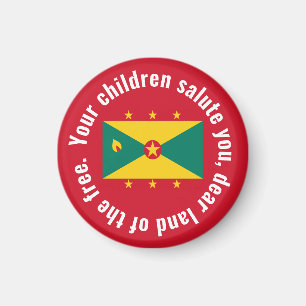 Aimant Drapeau du Guyana Hymne national Rouge Vert Jaune