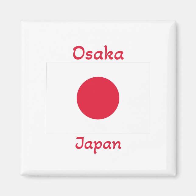 Aimant Drapeau du Japon d'Osaka (Devant)