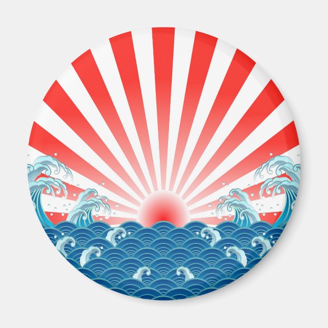 Aimant Drapeau du Japon - NIPPON (Devant)
