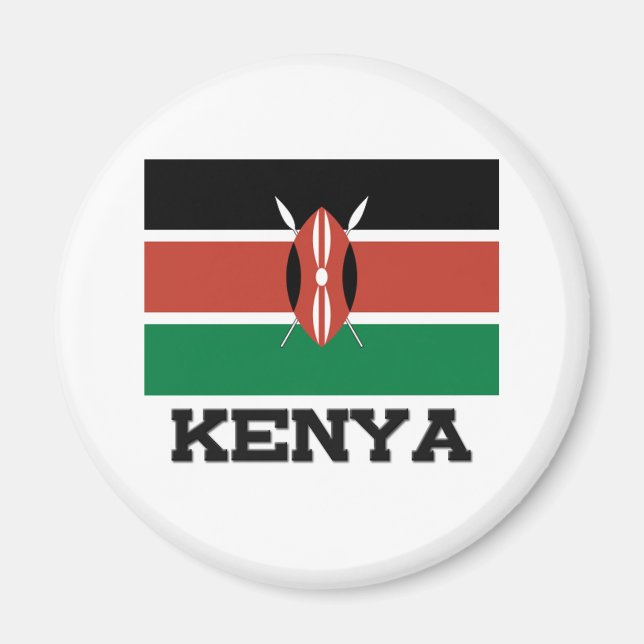 Aimant Drapeau du Kenya (Devant)