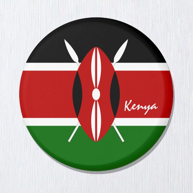 Aimant Drapeau du Kenya & vacances au Kenya, voyage /spor (Créateur téléchargé)