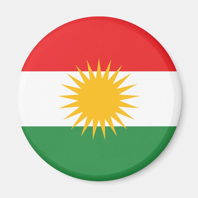 Aimant Drapeau du Kurdistan (Devant)