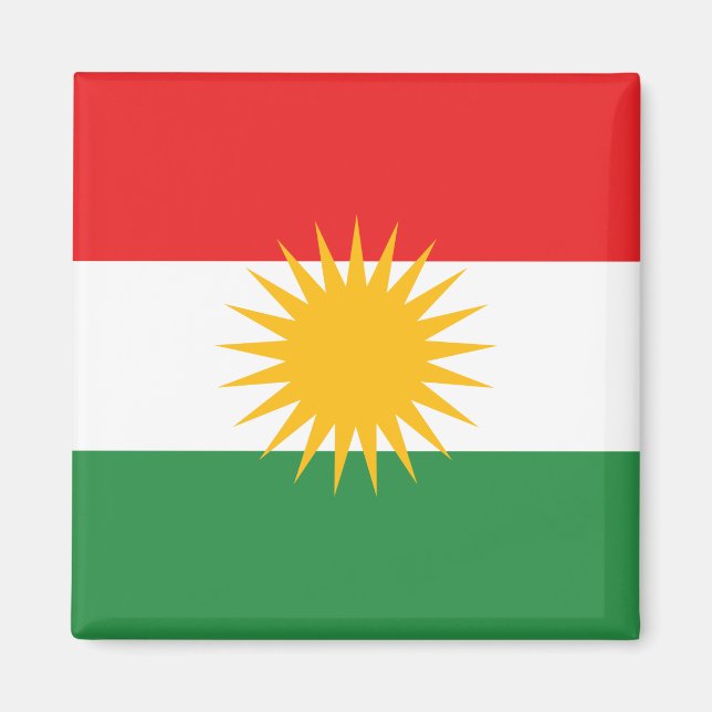 Aimant Drapeau du Kurdistan (Devant)