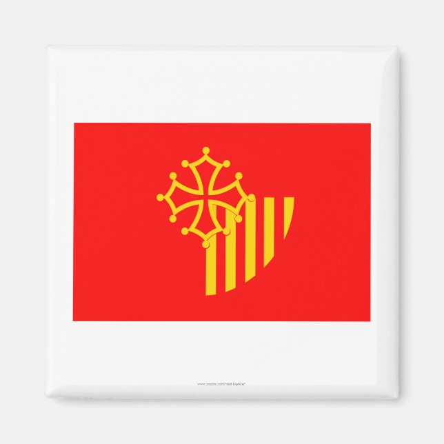 Aimant Drapeau du Languedoc-Roussillon (Devant)