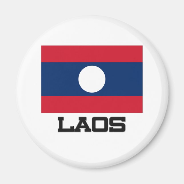 Aimant Drapeau du Laos (Devant)