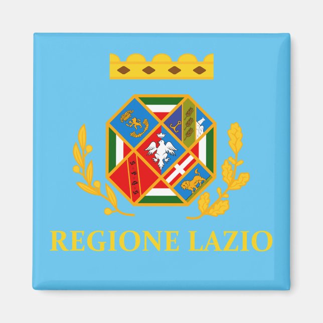 Aimant Drapeau du Latium (Italie) (Devant)