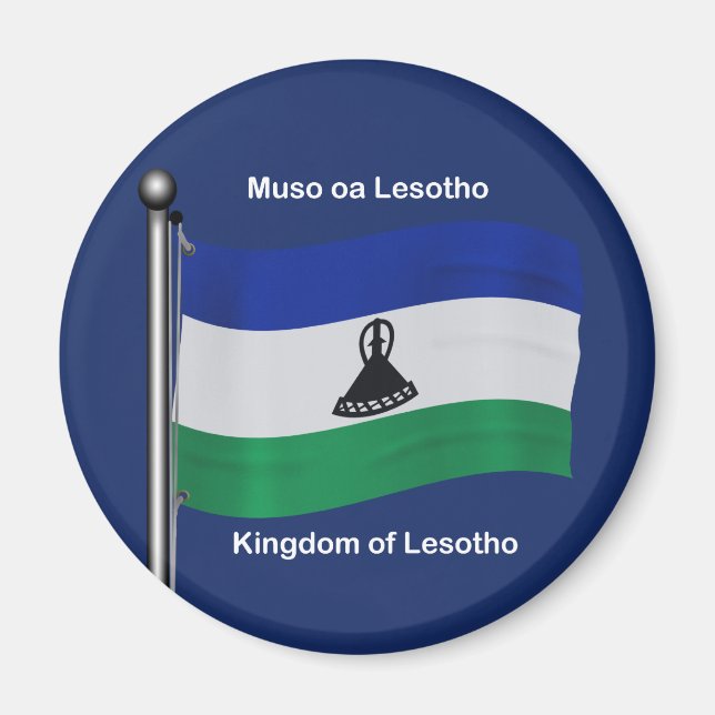 Aimant Drapeau du Lesotho (Devant)