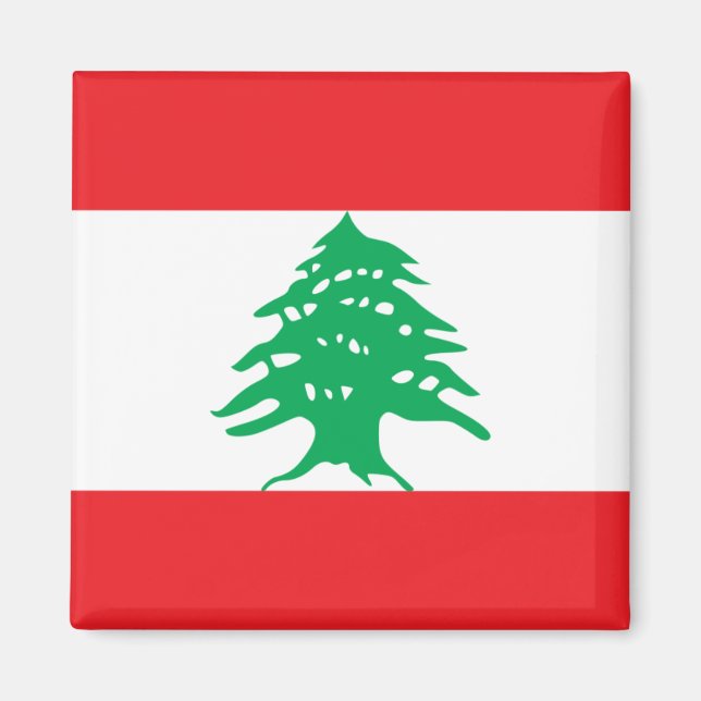 Aimant Drapeau du Liban magnétique (Devant)