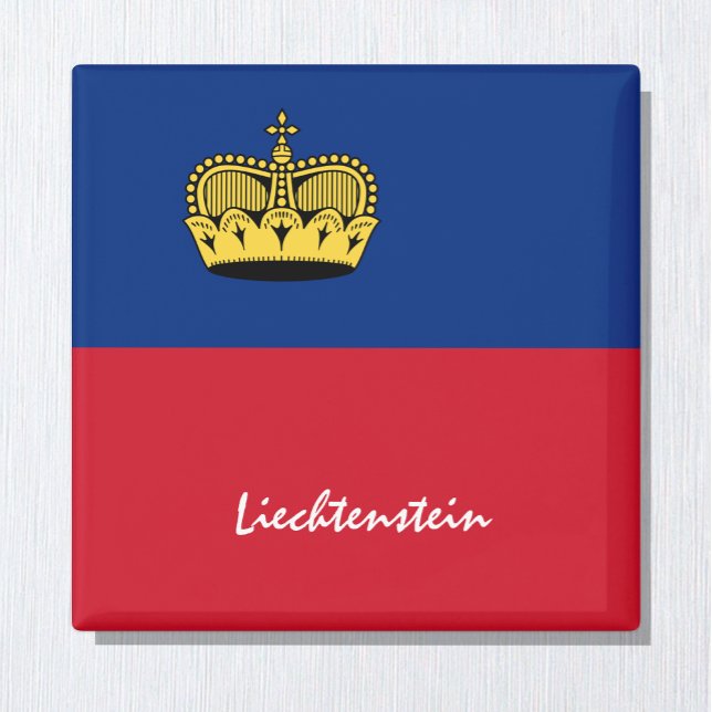 Aimant Drapeau du Liechtenstein & Voyage du Liechtenstein (Créateur téléchargé)