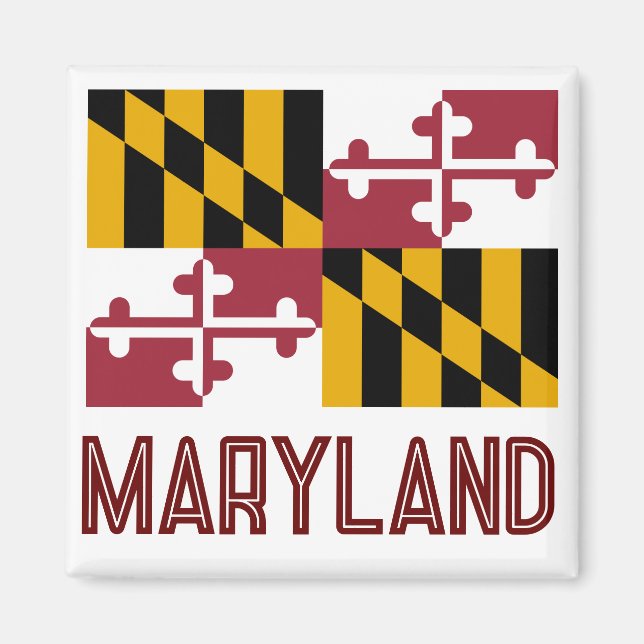 Aimant Drapeau du Maryland (Devant)