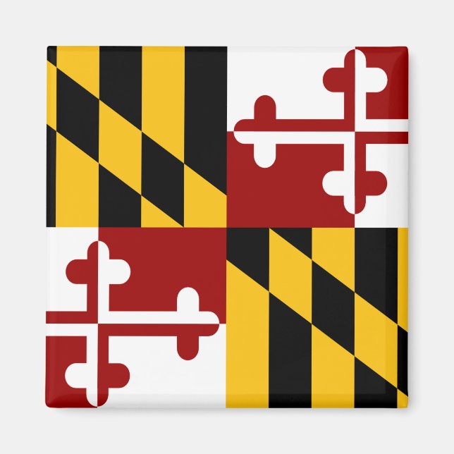 Aimant Drapeau du Maryland (Devant)