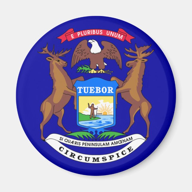 Aimant Drapeau du Michigan (Devant)