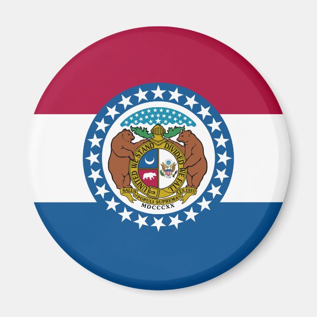 Aimant Drapeau du Missouri (Devant)