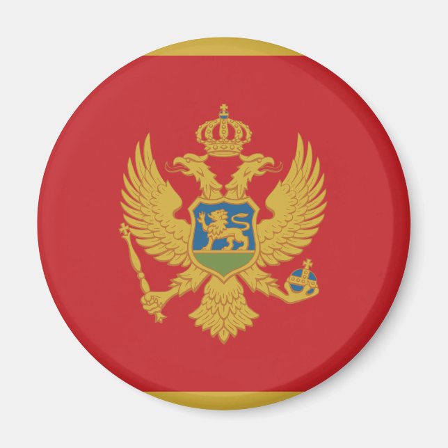 Aimant Drapeau du Monténégro (Devant)
