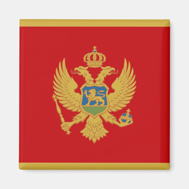 Aimant Drapeau du Monténégro (Devant)