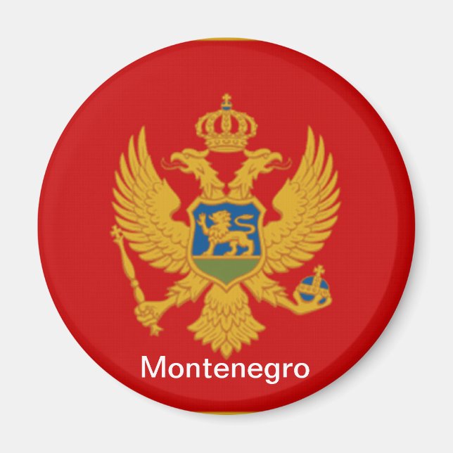 Aimant Drapeau du Monténégro (Devant)