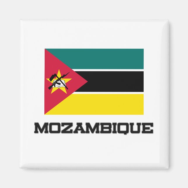 Aimant Drapeau du Mozambique (Devant)