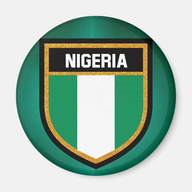 Aimant Drapeau du Nigéria (Devant)