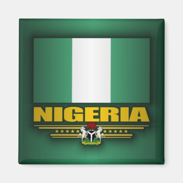 Aimant Drapeau du Nigeria (Devant)