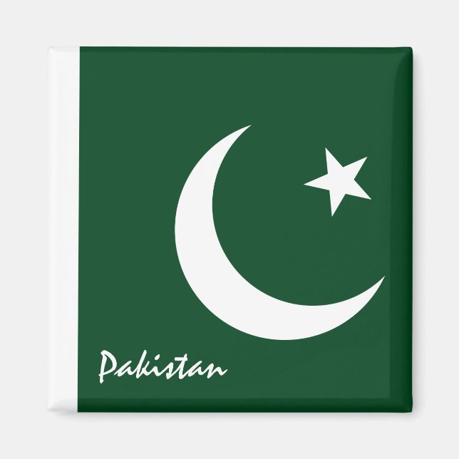 Aimant Drapeau du Pakistan & Amateurs de vacances/sports  (Devant)