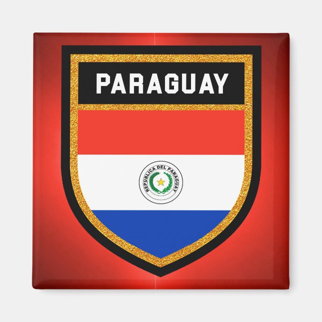 Aimant drapeau du Paraguay (Devant)
