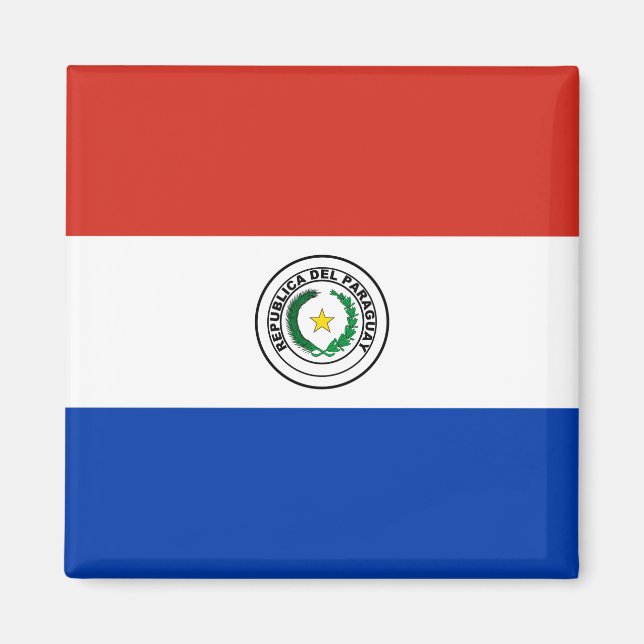Aimant Drapeau du Paraguay (Paraguay) (Devant)