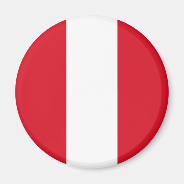 Aimant Drapeau du Pérou (Drapeau du Pérou) (Devant)
