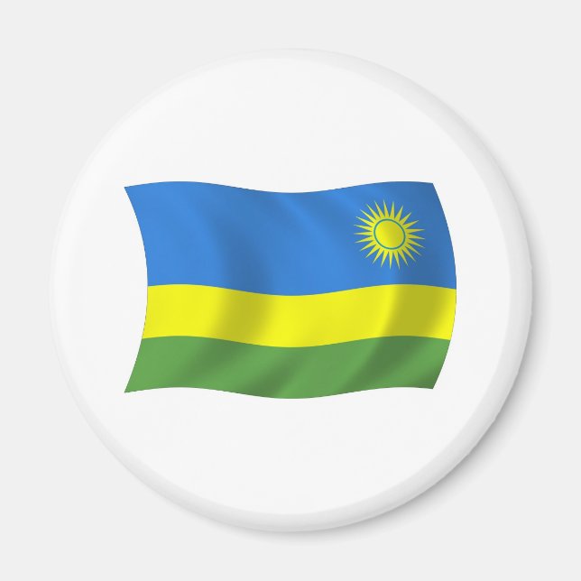 Aimant Drapeau du Rwanda (Devant)