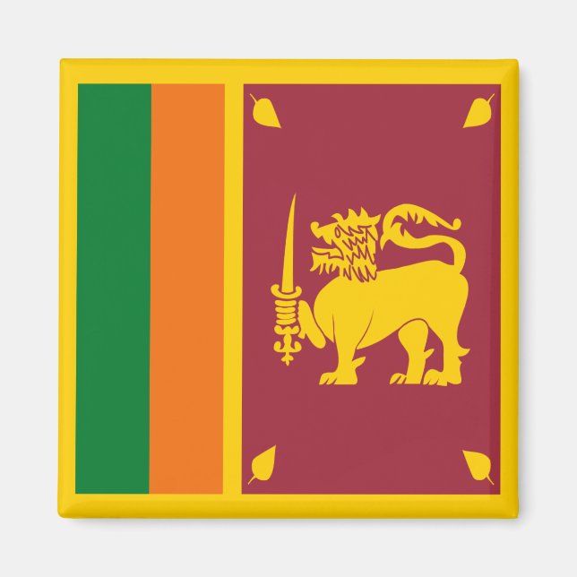 Aimant Drapeau du Sri Lanka (Devant)