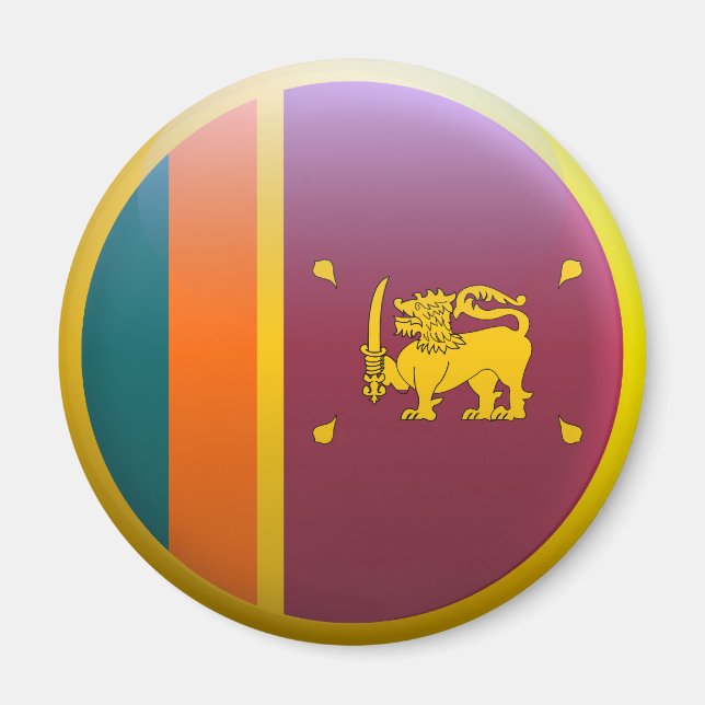 Aimant Drapeau du Sri Lanka (Devant)